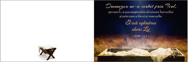 Felicitare - 66C - Dumnezeu ne-a vorbit prin Fiul
