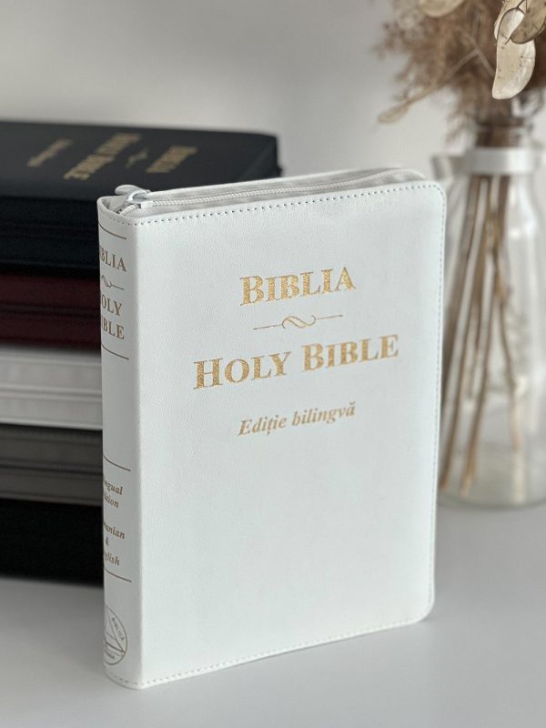 Biblie bilingvă româna-engleză medie albă