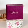 Biblie handmade  053 - floral mov si roz