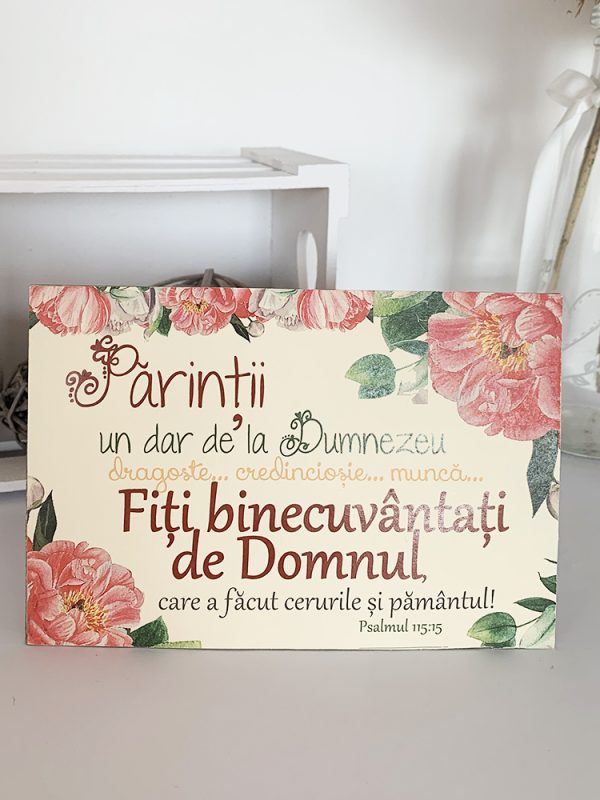 Placheta carton - pentru Parinti