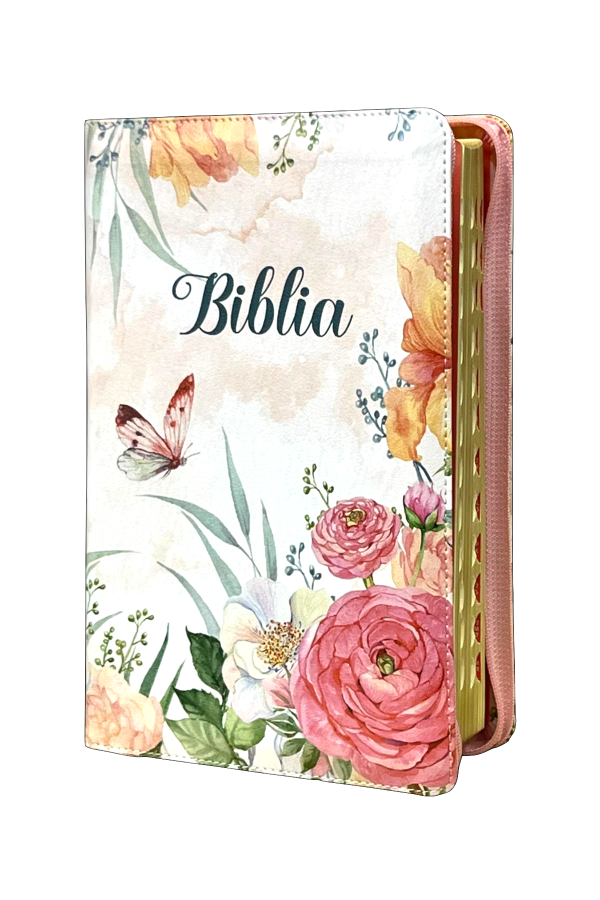 Biblia - 076 ZTI - format mare - roz floral