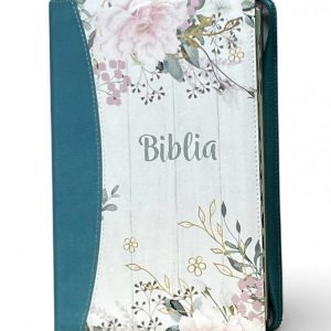 Biblia - 076 ZTI - format mare - turcoaz floral